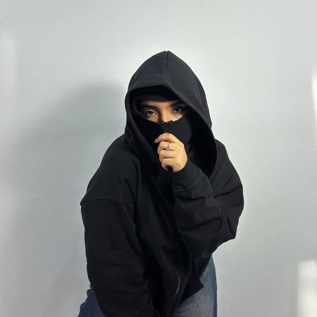 Men's Full Sleeves Zipper Hoodie with Mask