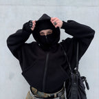 Men's Full Sleeves Zipper Hoodie with Mask
