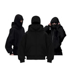 Men's Full Sleeves Zipper Hoodie with Mask
